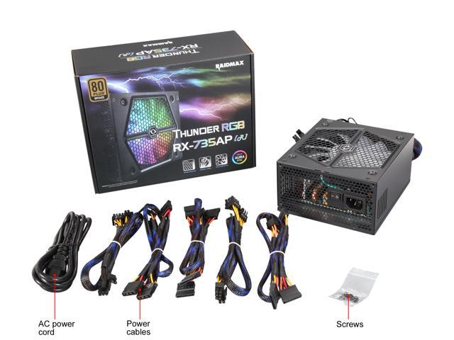 RAIDMAX Thunder RGB 735W 80+ BRONZE Modular Power Supply 49.99+FS $49.99