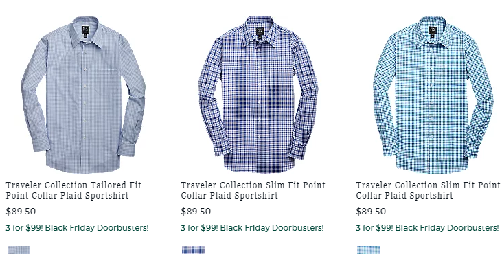Jos A Bank  has Traveler Dress Shirt In-Store Offer - 3 For 99.99 + Filler Item + In-Store 20 coupon. This is an in-99 