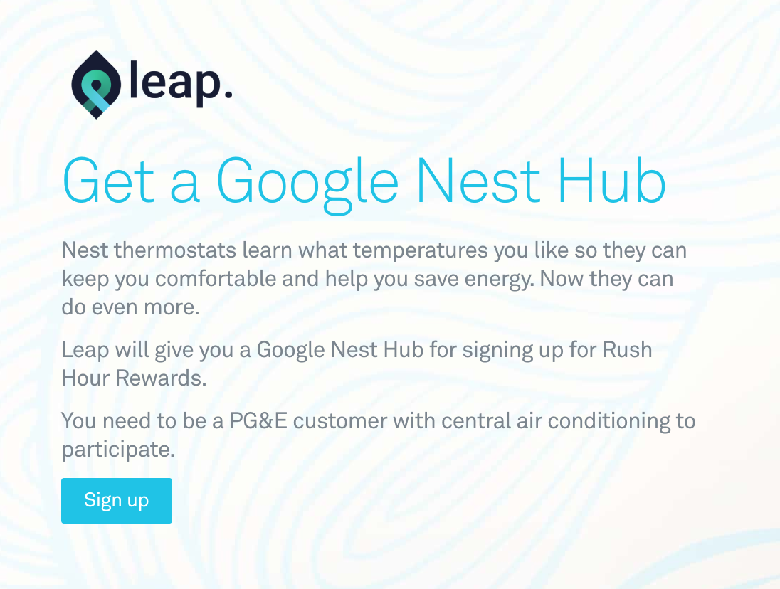 Free Google Nest Hub Must Be Pg E Customers And Nest Thermostats Owners