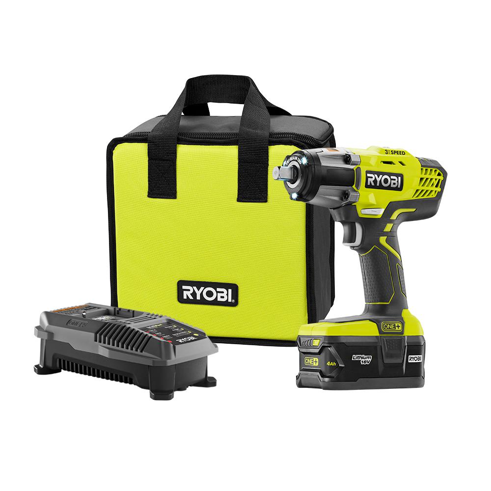 RYOBI 18-Volt 3-Speed 1/2 in. Impact Wrench Kit (+battery+charger+bag) $99 at Home Depot B&M YMMV