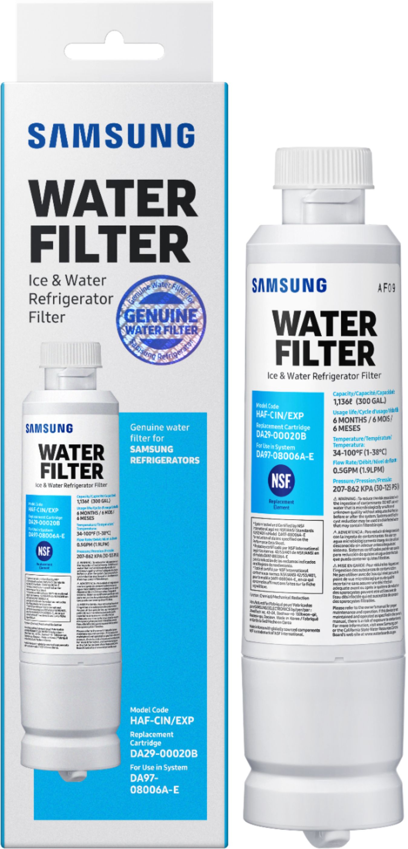 Samsung Da29 00020b Refrigerator Water Filter