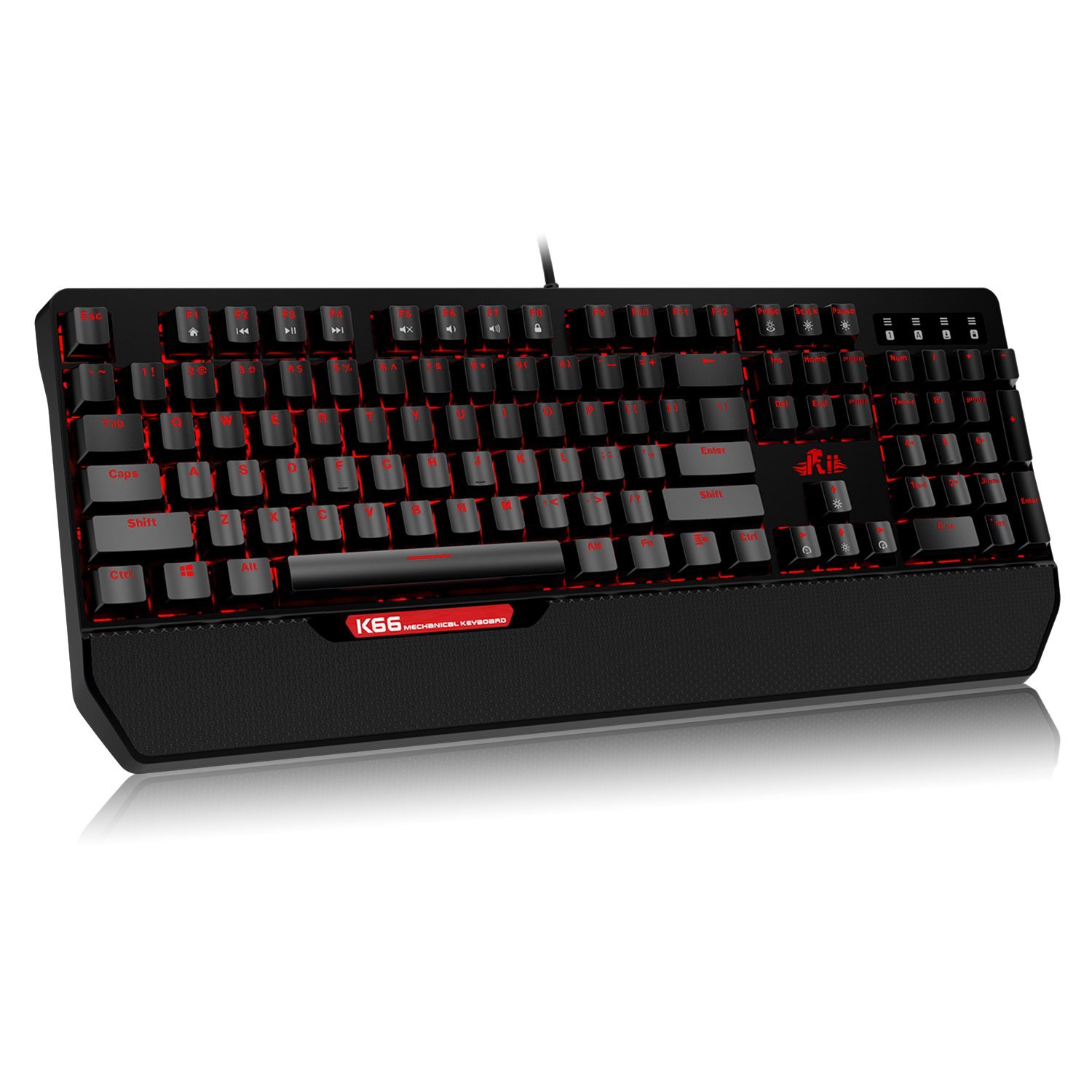 Mechanical Gaming Keyboard USB Wired Anti-ghosting with Backlit LED $28