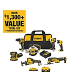 DeWALT 7-Tool 20V Max Cordless Combo Kit w/ 2.0 + 5.0Ah Battery & Charger $499 + Free Shipping