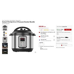 INSTANT POT 9 in 1 6 Qt Electric Pressure Cooker - NEW - TARGET LIMITED  EDITION for Sale in Pleasant Prairie, WI - OfferUp
