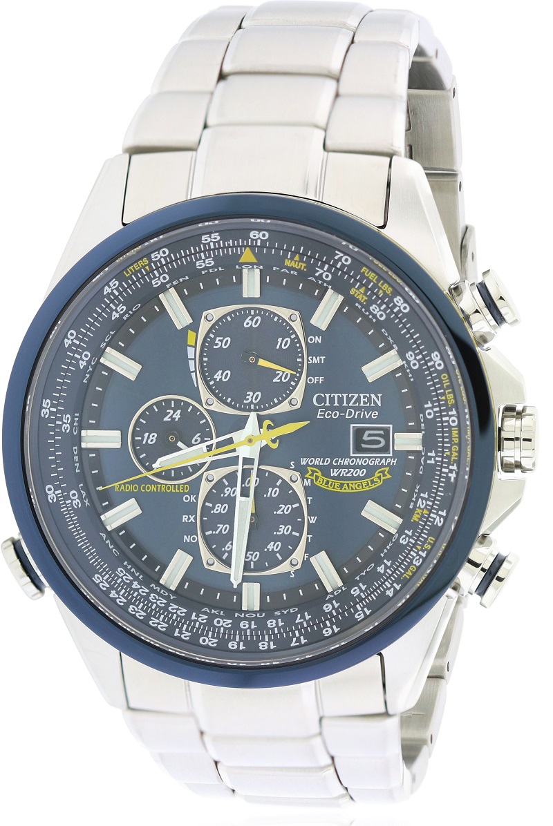 Eco-Drive Blue Angels Chronograph Atomic Men's Watch, AT8020-54L + Free Shipping $269.99
