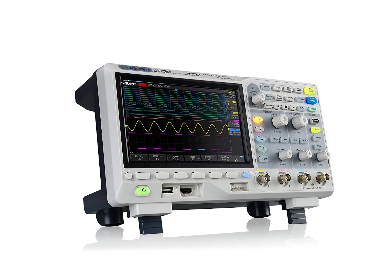 Siglent SDS1104X-E 100Mhz 4-Channel Digital Oscilloscope - $392.60