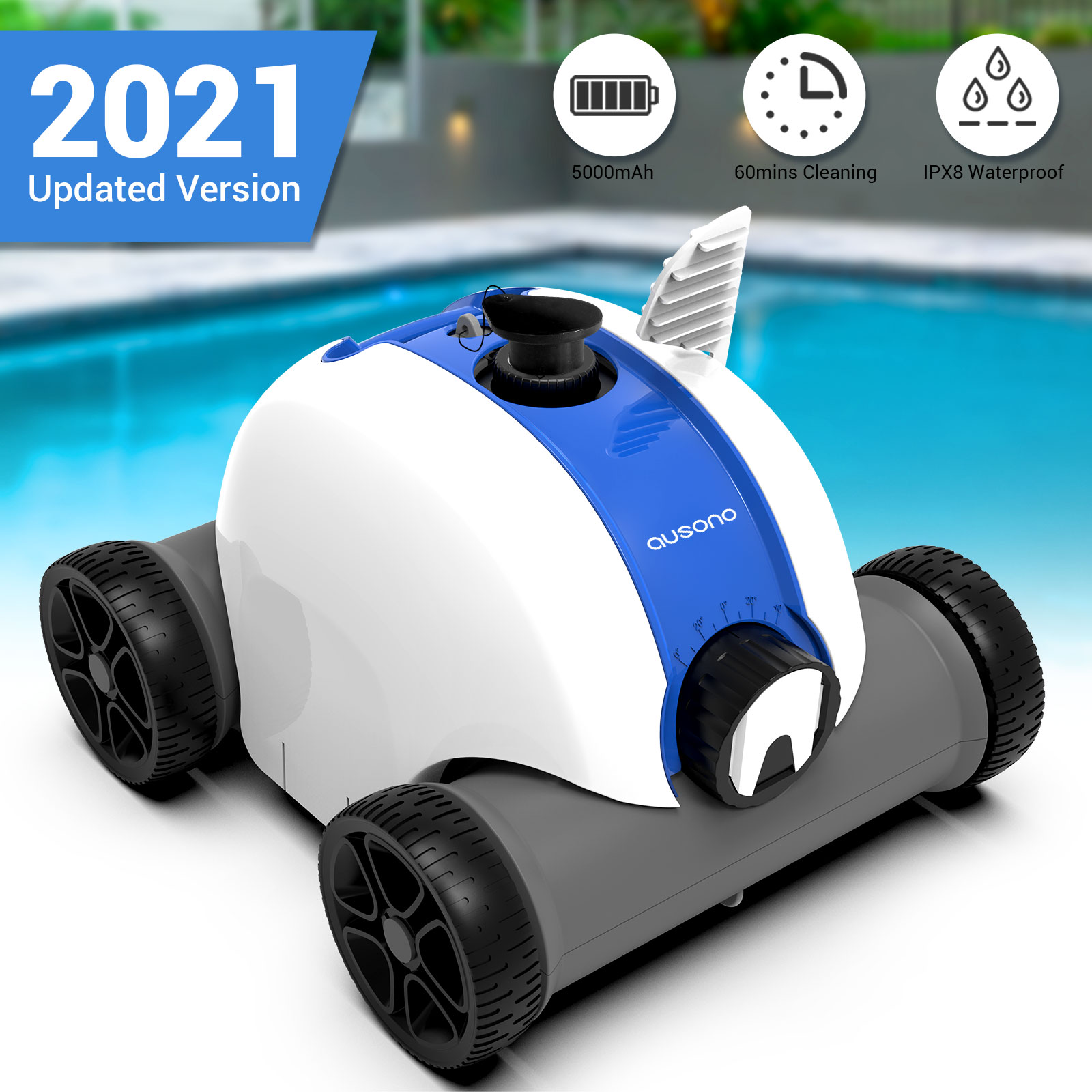 AUSONO Cordless Pool Cleaner for in-Ground and Above Ground Swimming Pool $269.99