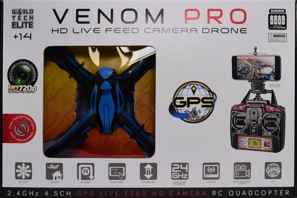 venom pro live feed hd camera gps drone