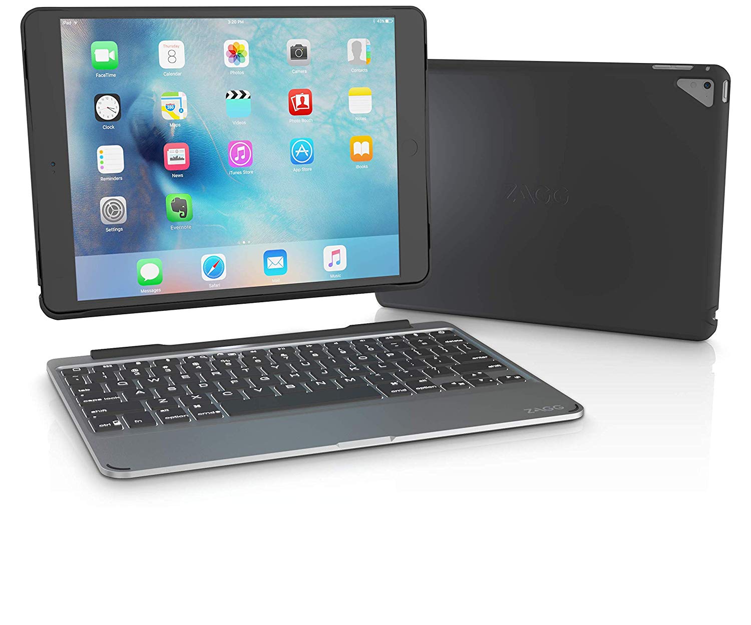 ZAGG Slim Book Ultrathin Case, Hinged with Detachable Bluetooth Keyboard for Apple iPad Pro 9.7 - Black $18.89