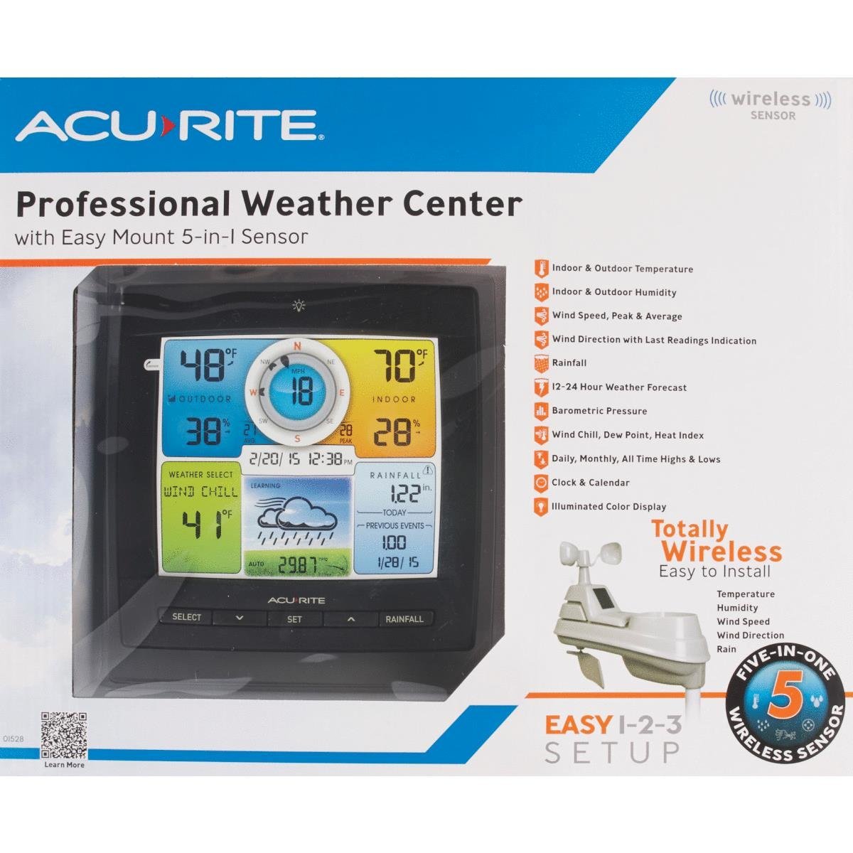 Acurite Acu-Rite 5-In-1 Color Weather Station - 01528 $99 ...