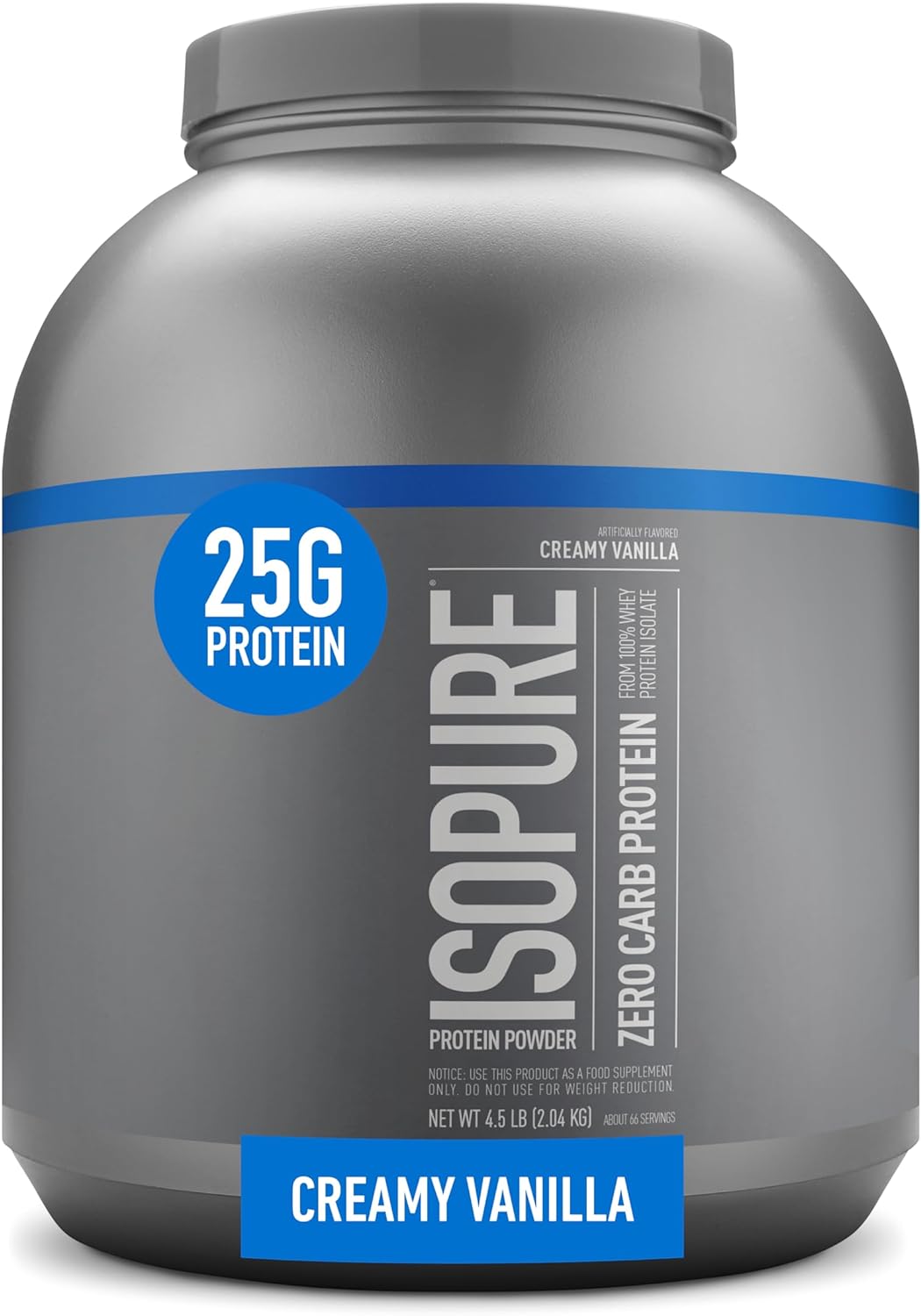 4.5-Lbs Isopure 100% Whey Isolate Protein Powder (Creamy Vanilla) $59.76 w/ S&S + Free S&H