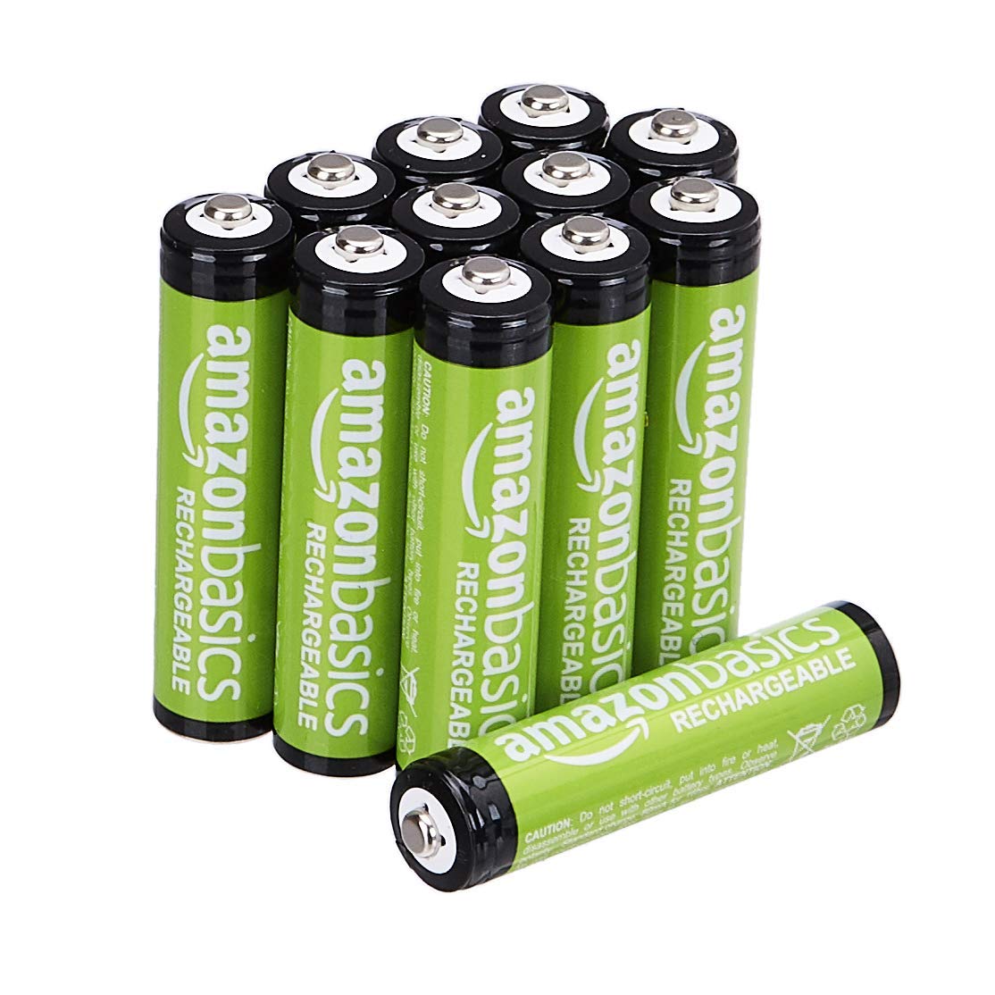Amazon Basics 12-Pack AAA 800 mAh Rechargeable Batteries - $9.82