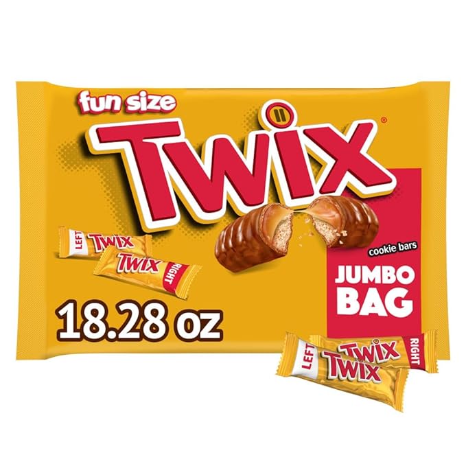 TWIX Fun Size Caramel Cookie Chocolate Candy Bars - 18.28 oz Bulk Candy Jumbo Bag - $5.18 @ Amazon.com