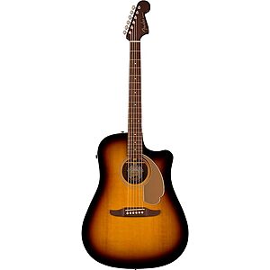 Fender 6 String Acoustic Guitar, Right-Hand, Sunburst