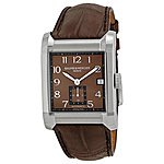 Baume and Mercier Hampton Brown Dial Leather Strap Mens Watch - $795 at Jomadeals - today only!