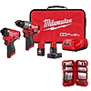 M12 FUEL 12-Volt Lithium-Ion Brushless Cordless Hammer Drill &amp;amp; Impact Driver Combo Kit (2-Tool) with Bit Set (45-Piece) $146.48