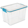 20-Quart Sterilite Clear Gasket Box with Blue Latches &amp;amp; Gasket $6.97