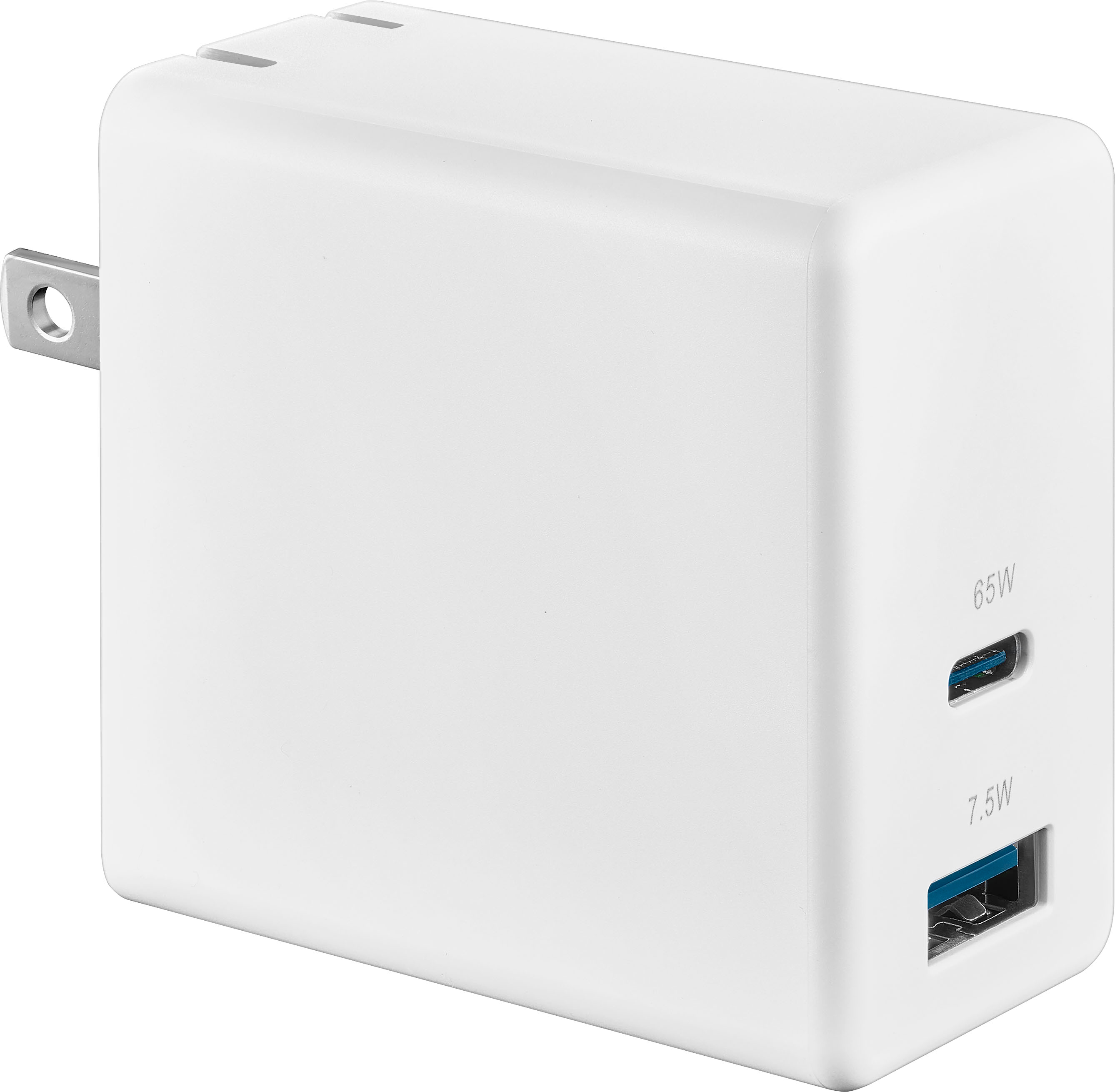 Best Buy Insignia™ - 72.5W 2-Port USB-C/USB Foldable Wall Charger $17.99
