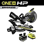 In store - ONE+ HP 18V Brushless Cordless 10 in. Sliding Compound Miter Saw Kit with 4.0 Ah HIGH PERFORMANCE Battery and Charger $200