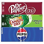 Select 12-Pack 12oz Soda: Canada Dry, A&W, Pepsi, Coca-Cola, Dr Pepper & More 3 for 40% Off + Free Store Pickup