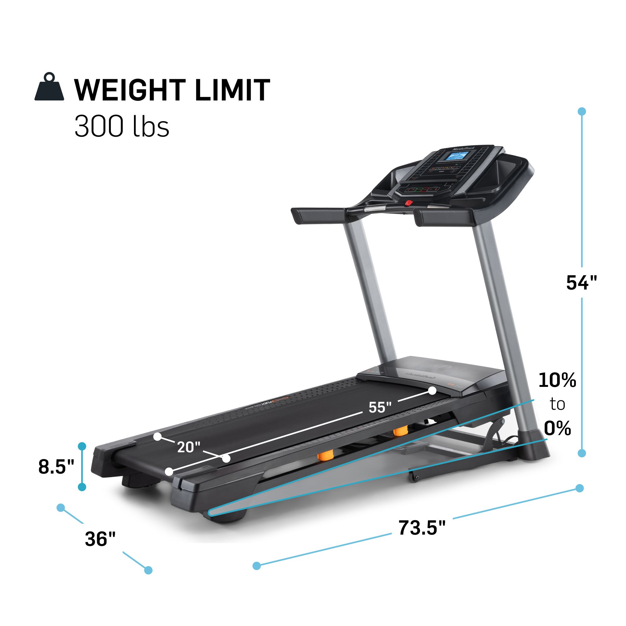 NORDICTRACK T 6.5 Treadmill Foldable iFitenabled Treadmill with