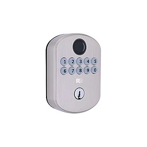 YMMV-RELIABILT Matte Black Electronic Deadbolt and Fingerprint Keypad for $14.92