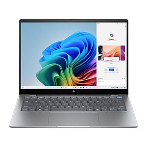 HP OmniBook X AI 14" Laptop (Refurbished / Open Box) - Meteor Silver Aluminum - Snapdragon X Elite 12-Core X1E-78-100 Processor - 16GB LPDDR5x RAM - 1TB Solid State Drive $369