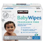 Kirkland Signature Baby Wipes Fragrance Free, 900-count $15.99