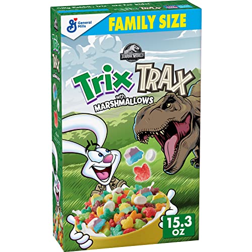 General Mills Trix Trax, Fruit Flavored Corn Puffs Cereal, 15.3 oz Family Size $3.34