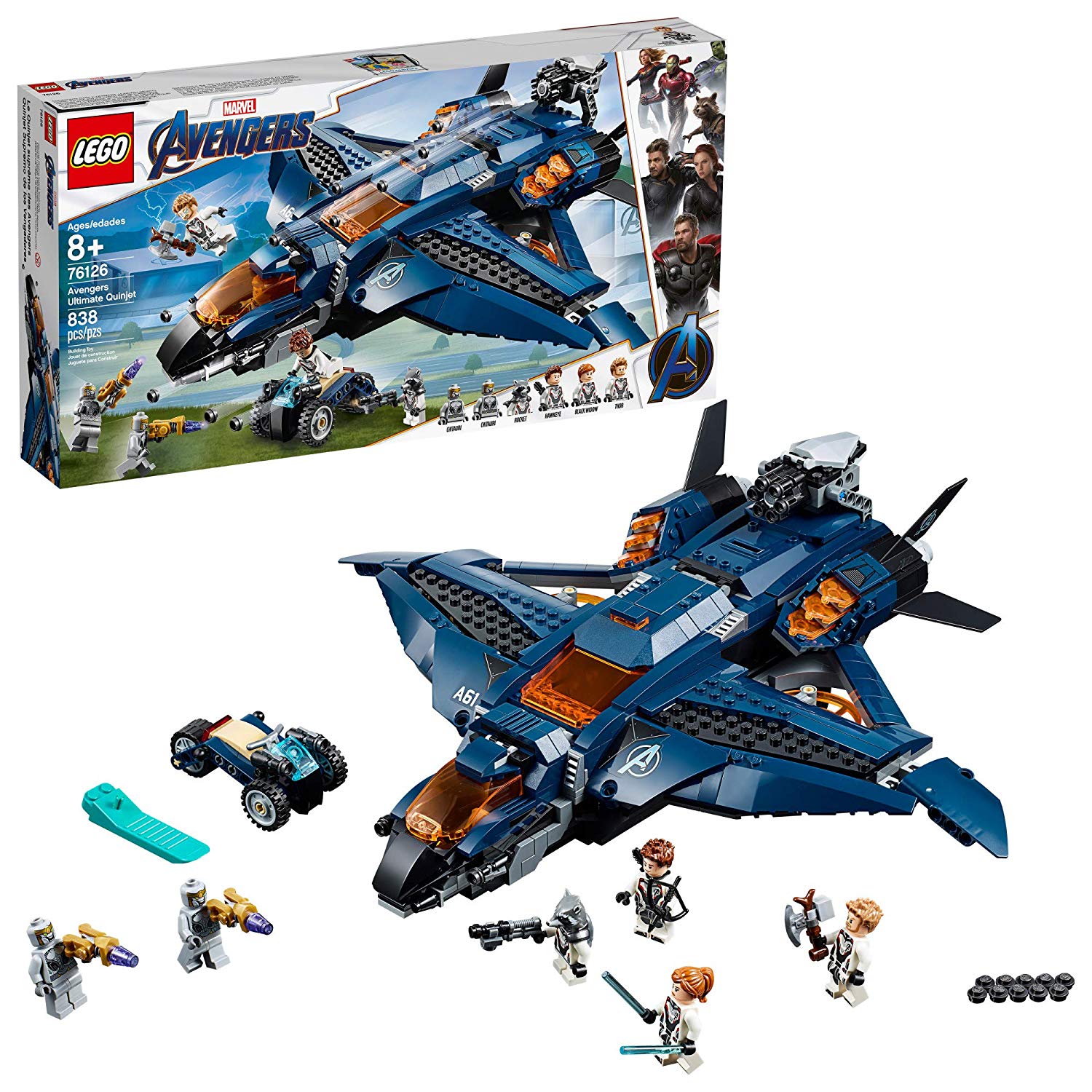 LEGO Marvel Avengers: Avengers Ultimate Quinjet 76126 Building Kit, New 2019 (838 Pieces) $64