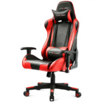 GTPLAYER Gaming Chair Office Chair PU Leather with Adjustable Headrest and Lumbar Pillow, Red - $120