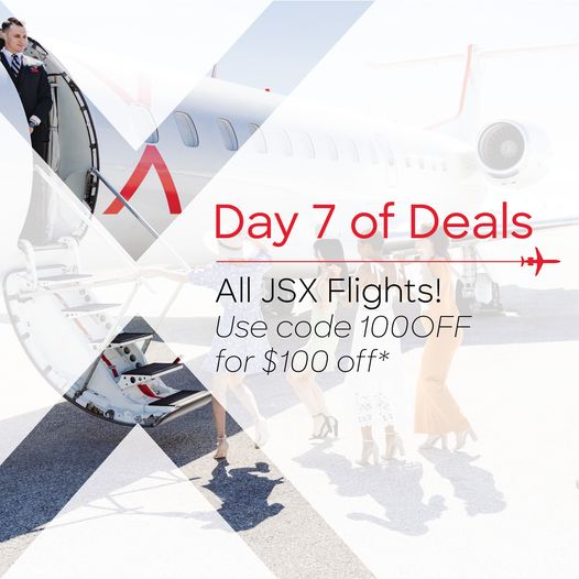 JSX $100 Off RT or $50 Off OW Airfares, Any Route - Book by September 5, 2023
