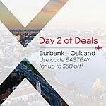 JSX $25 Off One-Way or $50 RT Airfares For Travel Between Burbank and Oakland CA - Book by August 30, 2023