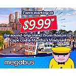 Megabus Boston to/from Hyannis or New Bedford From $9.99 One-Way Plus Fees - Dates Thru July 19, 2025