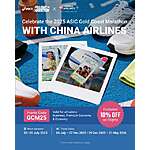 China Airlines 10% Off Flights From Australia with Code (One Way Travel OK) - Book by july 20, 2025