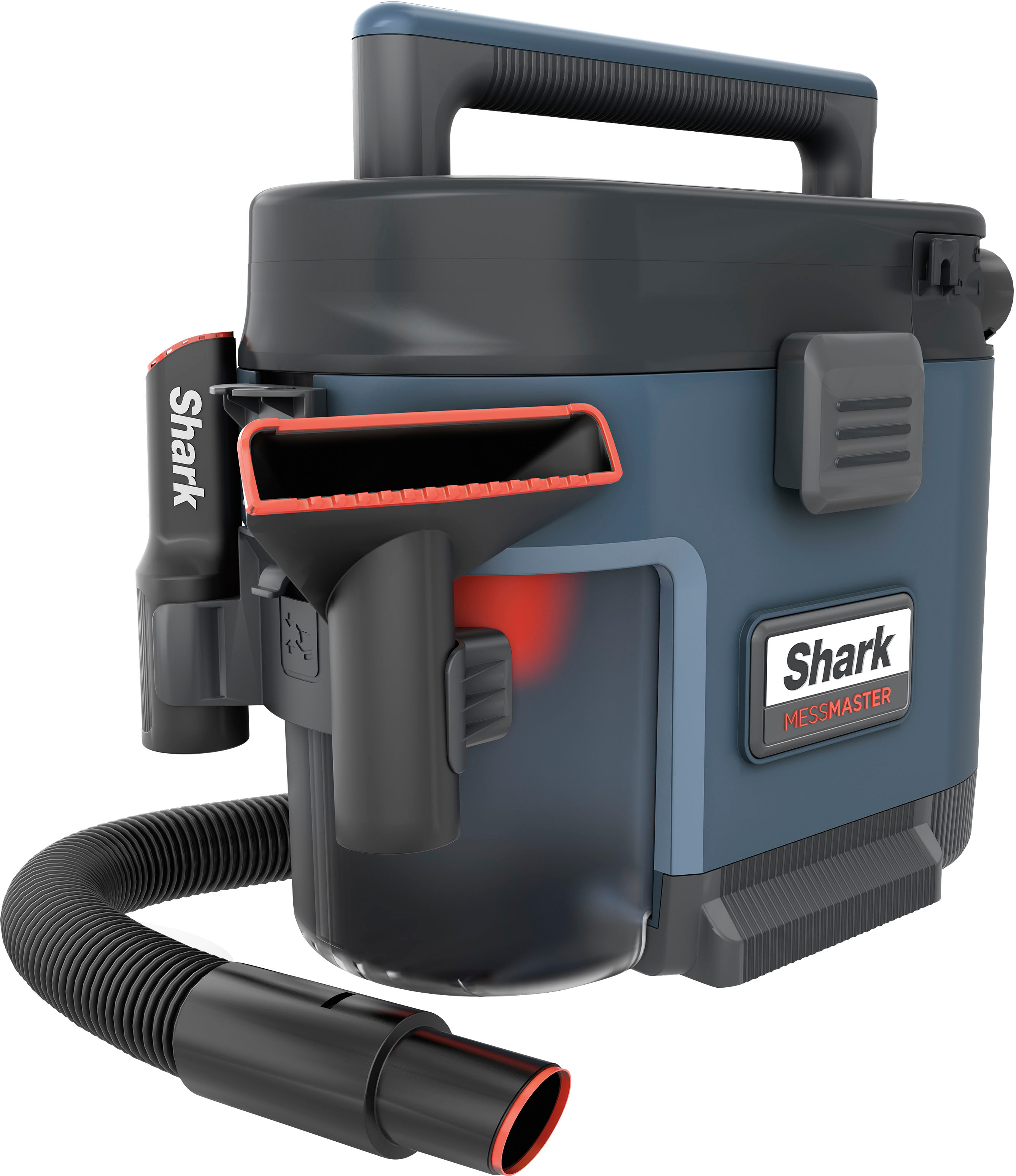 Best Buy: Shark - MessMaster Portable Wet/Dry Vacuum, Small Shop Vac, 1 Gallon Capacity with Bonus Carpet Tool - Blue $80 F/S