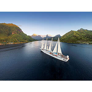 Windstar Cruises Free RT Air From LAX on Select Tahiti Cruises (7-14 Night Sailings in Tahiti) - Book by August 31, 2025