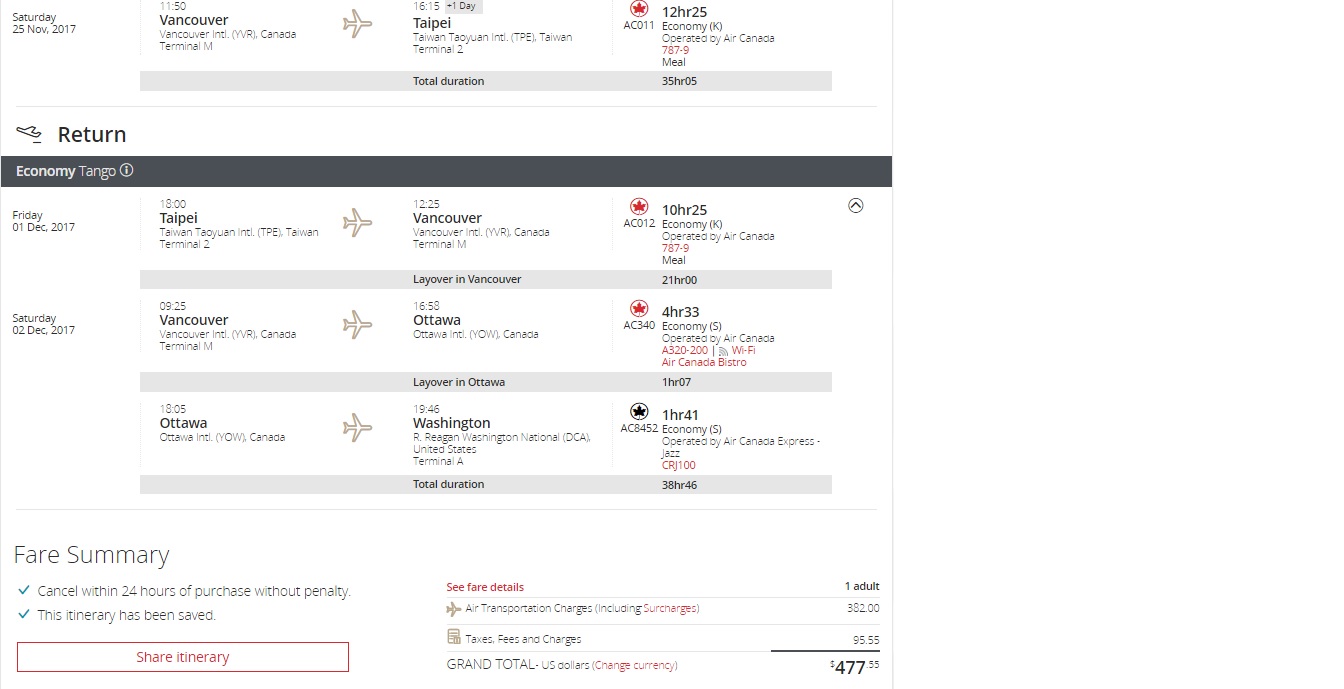NY Boston Houston Chicago or DC Airfares to Taipei Taiwan starting from MID-$400s RT Airfares (limited travel Jan-May 2018)