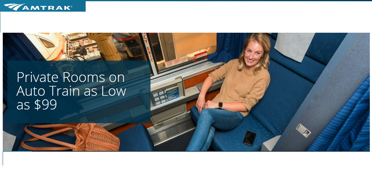 Amtrak Auto Train Flash Sale $99 OW Roomette Plus Cost of Vehicle (Travel To/From Lorton VA & Sanford FL) - Book By January 22, 2021