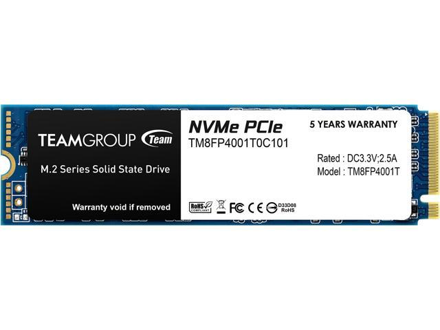 Team Group MP34 M.2 2280 1TB PCIe 3.0 x4 with NVMe 1.3 3D NAND Internal Solid State Drive (SSD) TM8FP4001T0C101 - Newegg.com $70