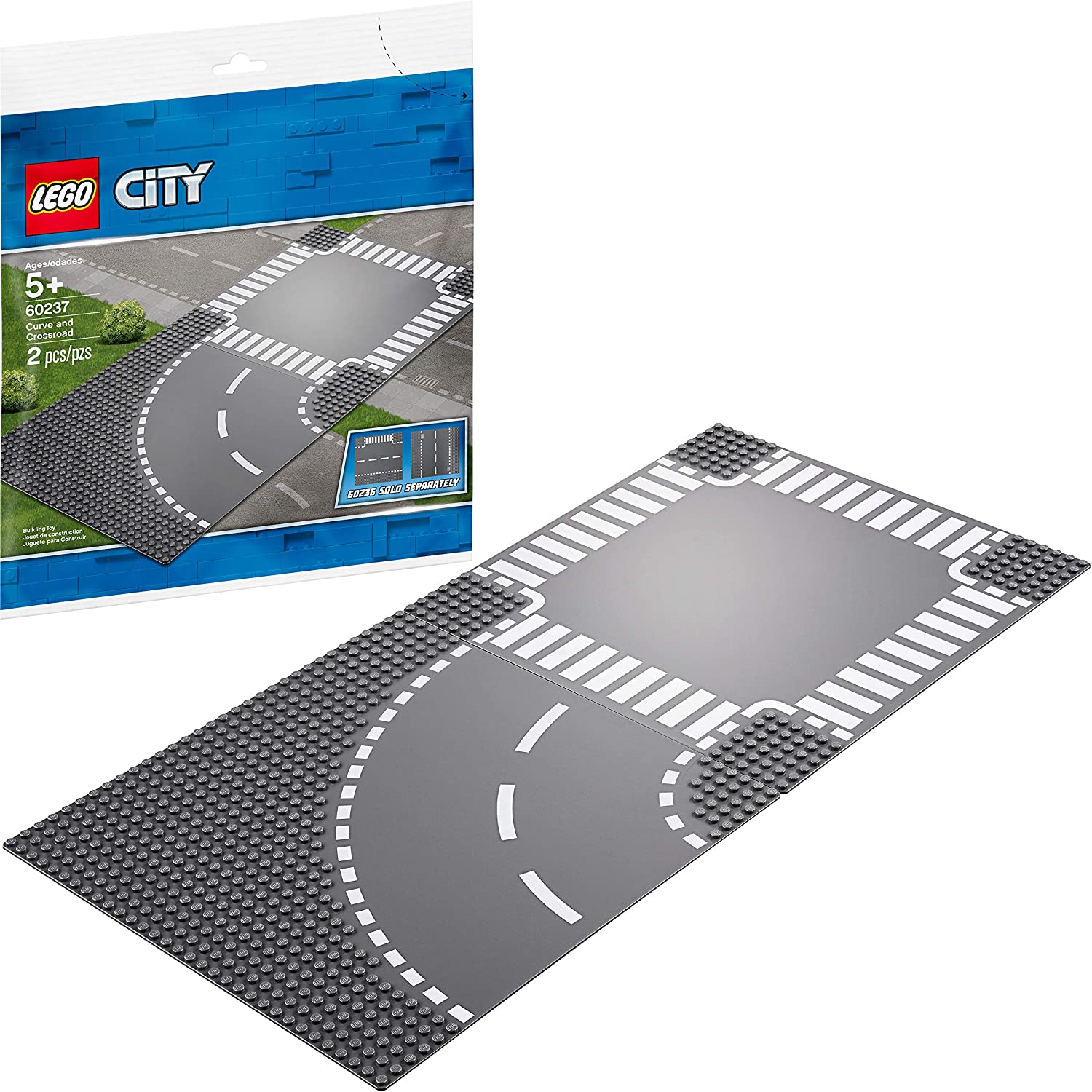 LEGO City Curve and Crossroad 60237 Building Kit (2 Pieces) for $11.99 (20% off) $11.98