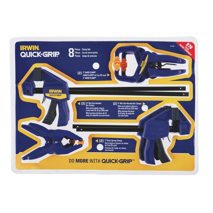 8 Pack Irwin Quick Grip Clamp Set Assorted Clamps Slickdeals Net