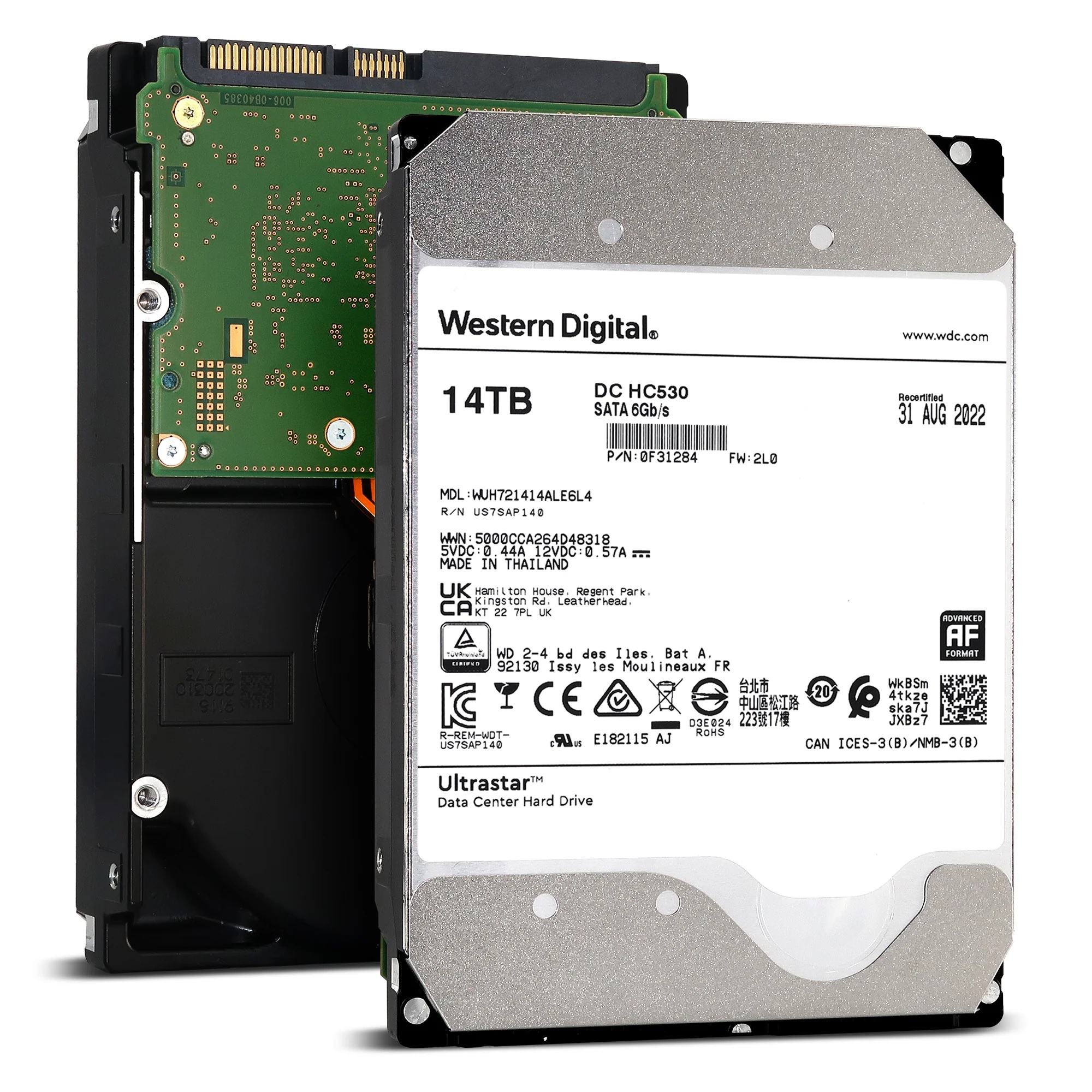Recertified 14TB Western Digital Ultrastar DC HC530 Enterprise 