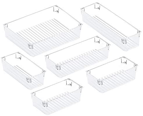 Puroma Desk Drawer Organizer Trays with 3-Size Versatile Drawer Dividers $5.49