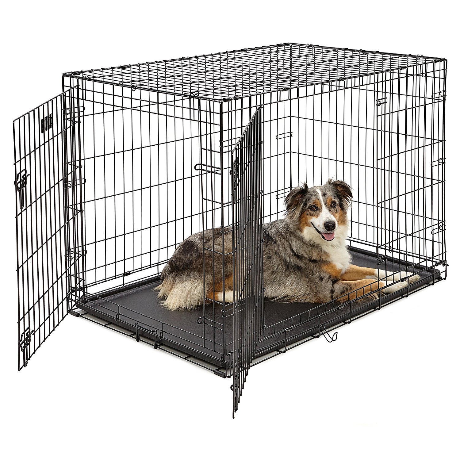 42" MidWest iCrate Single Door &amp; Double Door Folding Metal ...