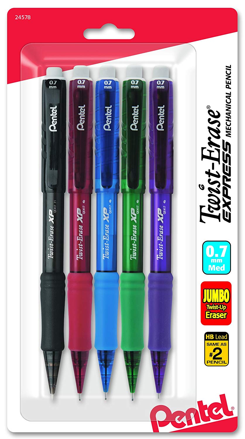 Pentel Twist Erase Express Automatic Pencil 0 7mm Medium Line