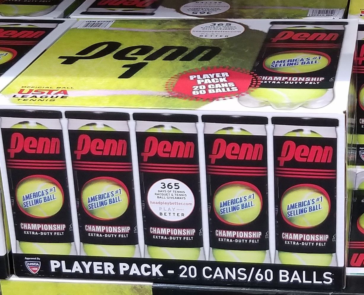 Penn 20pack 3-balls Tennis Balls $29.99 Costco In-store only