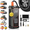 Ophanie Cordless Portable Tire Inflator - 160 Psi Digital Pressure Gauge, Automatic Shutoff, Emergency LED Light, Compact Automotive Pump for $21.69