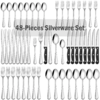 48-Pieces Silverware Set for 8, Stainless Steel Flatware Cutlery Utensil Set forks and Spoons, Kitchen Tableware Set for $18.99