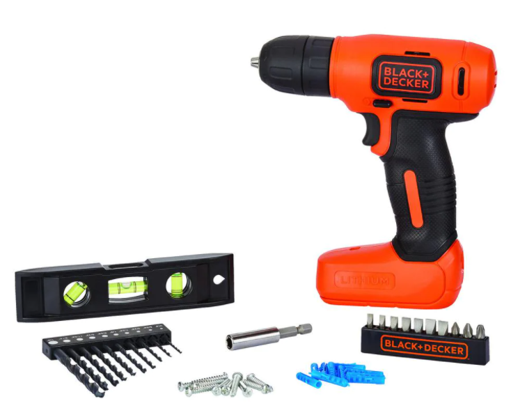 BLACK+DECKER 8-Volt Cordless 3/8 in. Drill/Driver for $21.97 & Free shipping